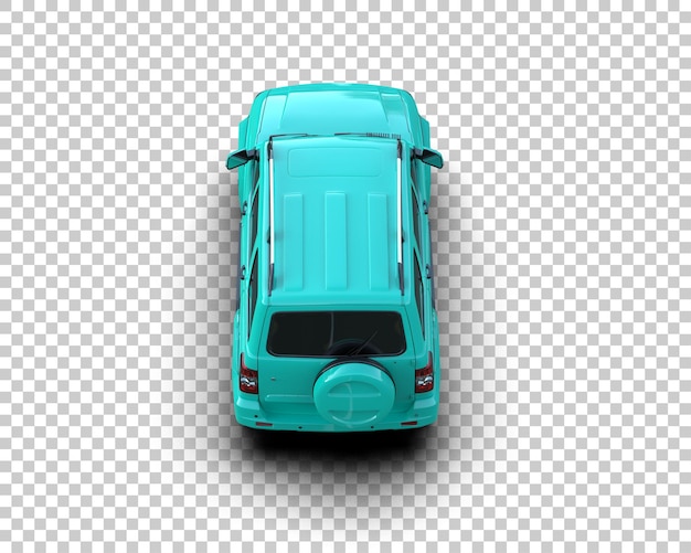 Moderner SUV isoliert auf dem Hintergrund 3D-Rendering-Illustration