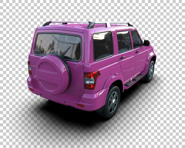 Moderner SUV isoliert auf dem Hintergrund 3D-Rendering-Illustration