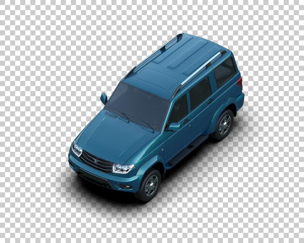 Moderner SUV isoliert auf dem Hintergrund 3D-Rendering-Illustration