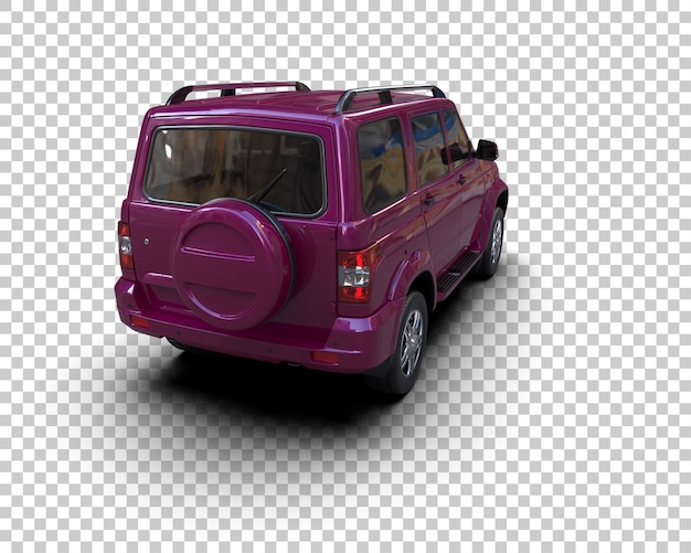 Moderner SUV isoliert auf dem Hintergrund 3D-Rendering-Illustration