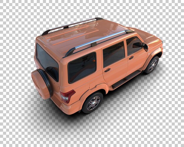 Moderner SUV isoliert auf dem Hintergrund 3D-Rendering-Illustration