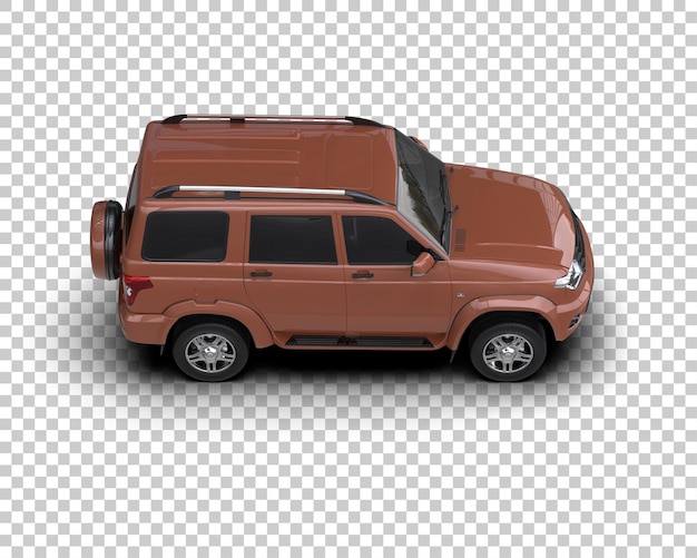 Moderner SUV isoliert auf dem Hintergrund 3D-Rendering-Illustration