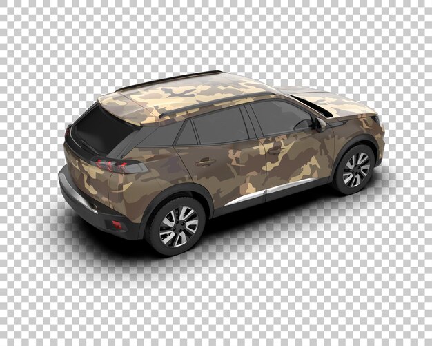 Moderner SUV isoliert auf dem Hintergrund 3D-Rendering-Illustration