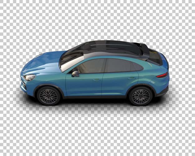 Moderner SUV isoliert auf dem Hintergrund 3D-Rendering-Illustration