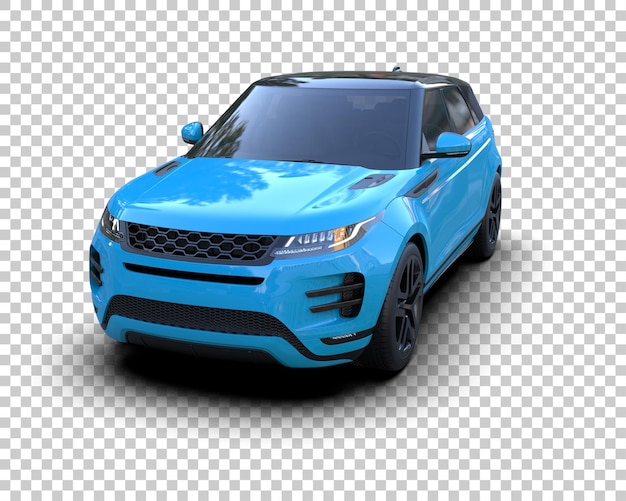 Moderner SUV isoliert auf dem Hintergrund 3D-Rendering-Illustration