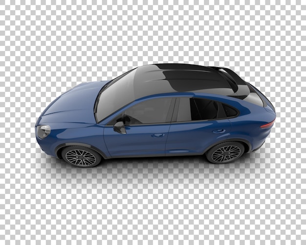 Moderner SUV isoliert auf dem Hintergrund 3D-Rendering-Illustration