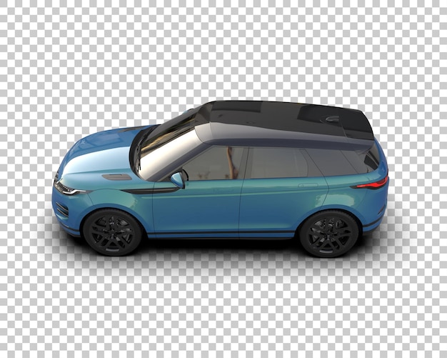 Moderner SUV isoliert auf dem Hintergrund 3D-Rendering-Illustration