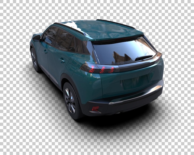 Moderner SUV isoliert auf dem Hintergrund 3D-Rendering-Illustration