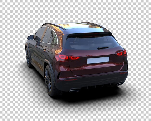 Moderner SUV isoliert auf dem Hintergrund 3D-Rendering-Illustration