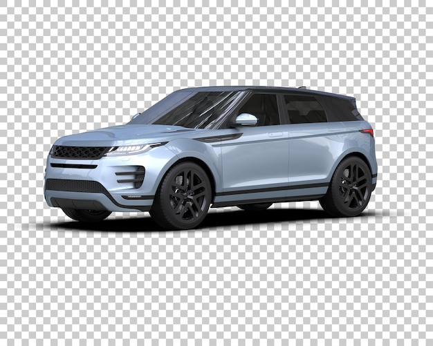 Moderner SUV isoliert auf dem Hintergrund 3D-Rendering-Illustration