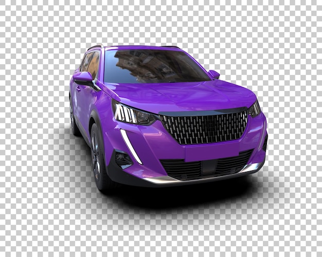 Moderner SUV isoliert auf dem Hintergrund 3D-Rendering-Illustration