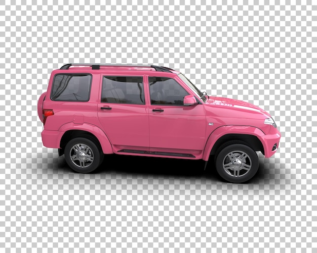 Moderner SUV isoliert auf dem Hintergrund 3D-Rendering-Illustration