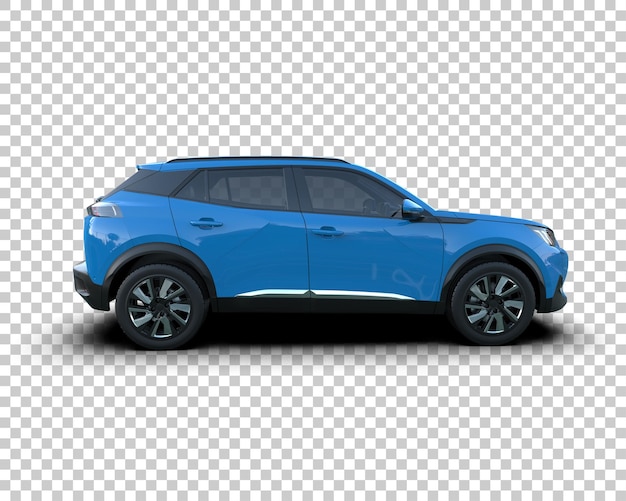 Moderner SUV isoliert auf dem Hintergrund 3D-Rendering-Illustration