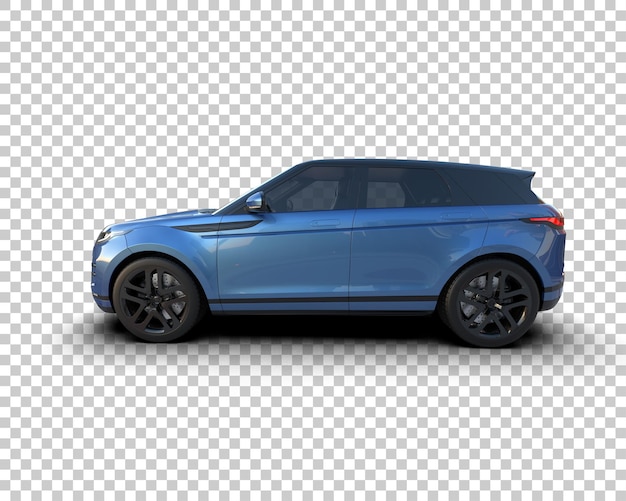 Moderner SUV isoliert auf dem Hintergrund 3D-Rendering-Illustration