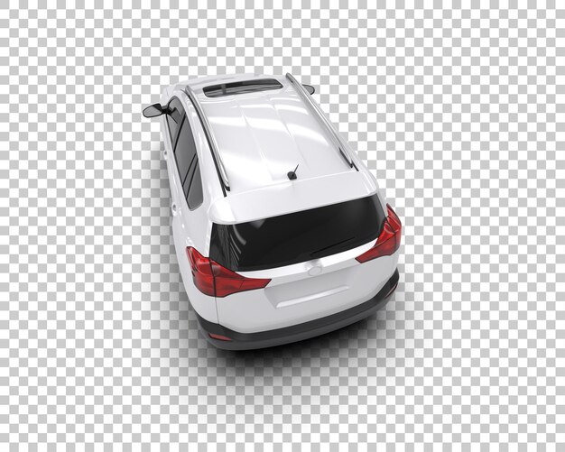 Moderner SUV isoliert auf dem Hintergrund 3D-Rendering-Illustration