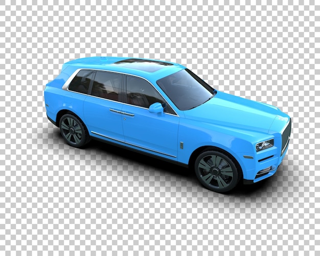 Moderner SUV isoliert auf dem Hintergrund 3D-Rendering-Illustration