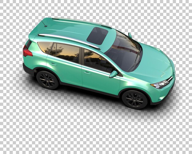 Moderner SUV isoliert auf dem Hintergrund 3D-Rendering-Illustration