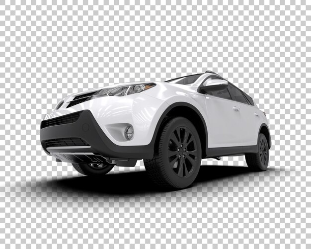 Moderner SUV isoliert auf dem Hintergrund 3D-Rendering-Illustration