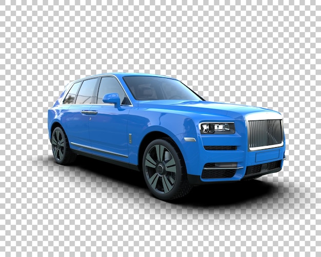 Moderner SUV isoliert auf dem Hintergrund 3D-Rendering-Illustration