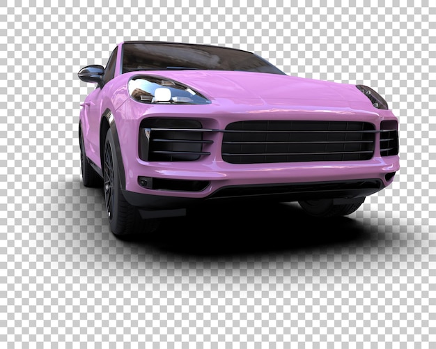 Moderner SUV isoliert auf dem Hintergrund 3D-Rendering-Illustration