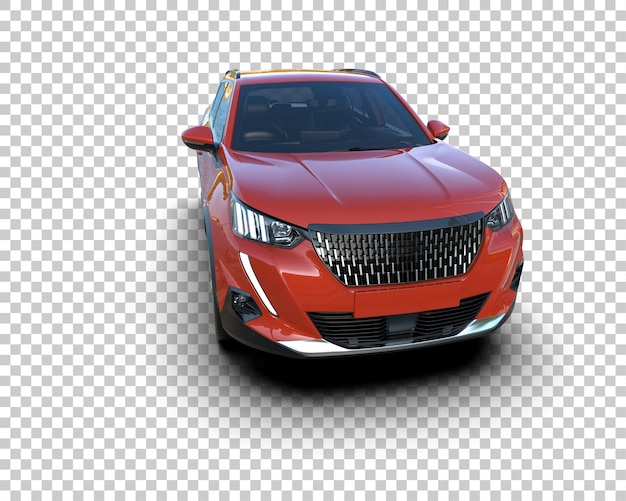 Moderner SUV isoliert auf dem Hintergrund 3D-Rendering-Illustration