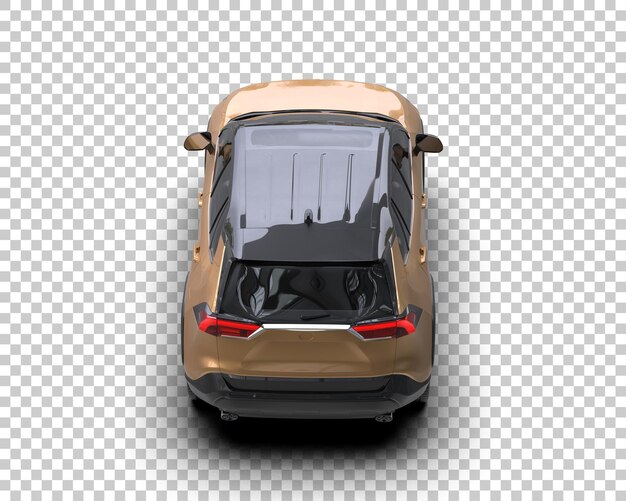 Moderner SUV isoliert auf dem Hintergrund 3D-Rendering-Illustration