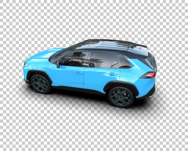 Moderner SUV isoliert auf dem Hintergrund 3D-Rendering-Illustration