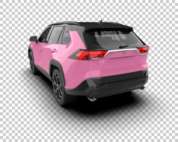 Moderner SUV isoliert auf dem Hintergrund 3D-Rendering-Illustration