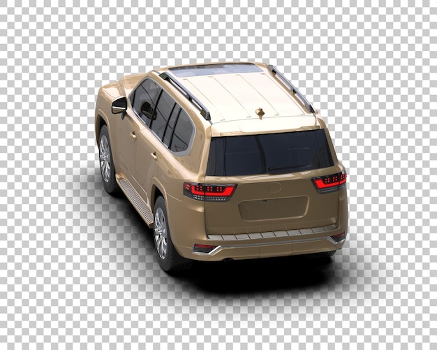 Moderner SUV isoliert auf dem Hintergrund 3D-Rendering-Illustration
