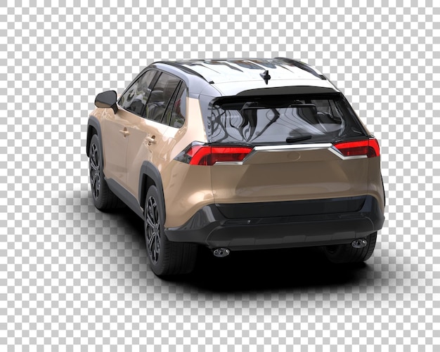 Moderner SUV isoliert auf dem Hintergrund 3D-Rendering-Illustration