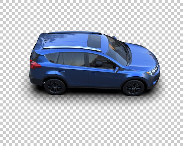 Moderner SUV isoliert auf dem Hintergrund 3D-Rendering-Illustration