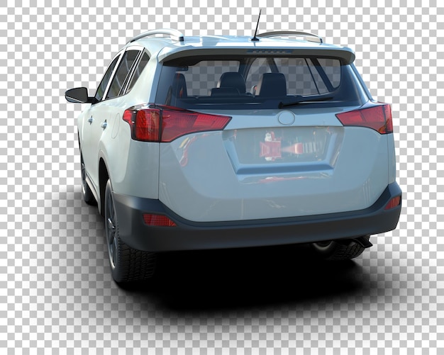 Moderner SUV isoliert auf dem Hintergrund 3D-Rendering-Illustration