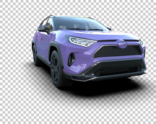 Moderner SUV isoliert auf dem Hintergrund 3D-Rendering-Illustration