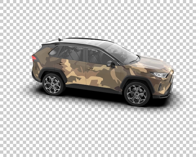Moderner SUV isoliert auf dem Hintergrund 3D-Rendering-Illustration