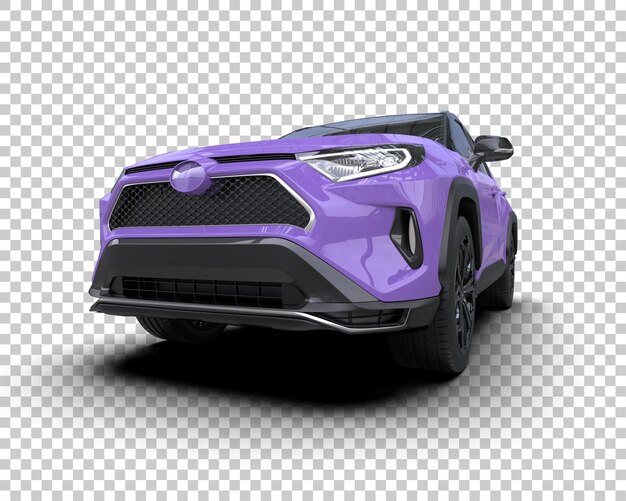 Moderner SUV isoliert auf dem Hintergrund 3D-Rendering-Illustration