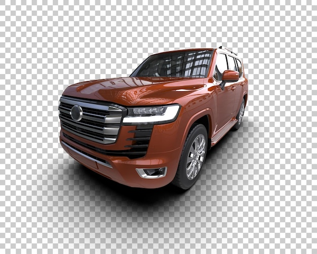 Moderner SUV isoliert auf dem Hintergrund 3D-Rendering-Illustration