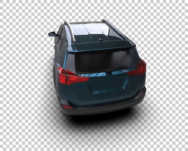Moderner SUV isoliert auf dem Hintergrund 3D-Rendering-Illustration