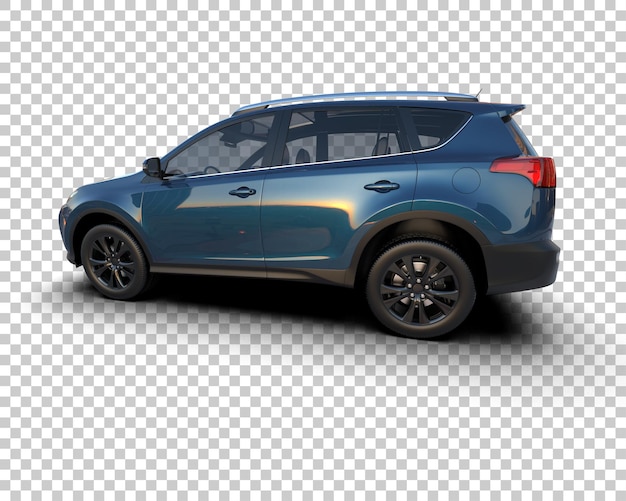 Moderner SUV isoliert auf dem Hintergrund 3D-Rendering-Illustration