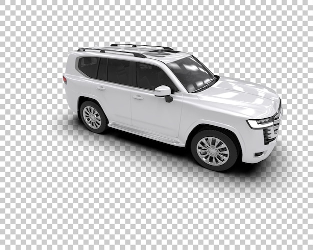 Moderner SUV isoliert auf dem Hintergrund 3D-Rendering-Illustration