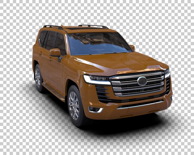 Moderner SUV isoliert auf dem Hintergrund 3D-Rendering-Illustration