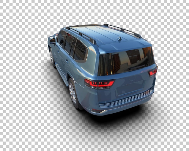 Moderner SUV isoliert auf dem Hintergrund 3D-Rendering-Illustration