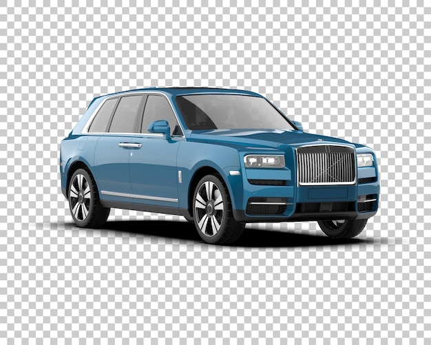 Moderner SUV isoliert auf dem Hintergrund 3D-Rendering-Illustration