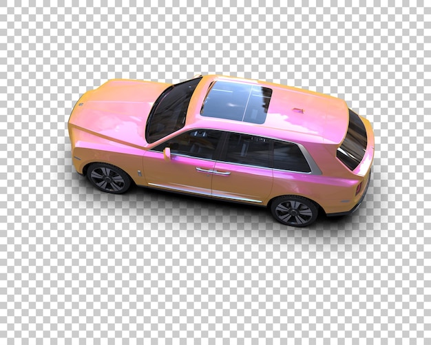 Moderner SUV isoliert auf dem Hintergrund 3D-Rendering-Illustration