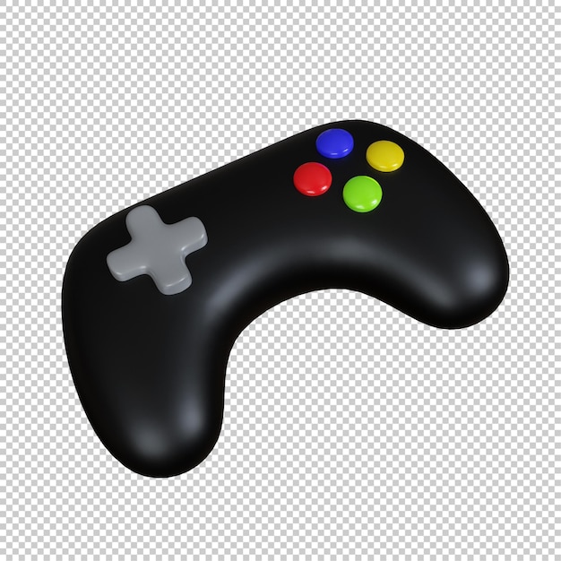 Moderner videospiel-controller. 3d-darstellung