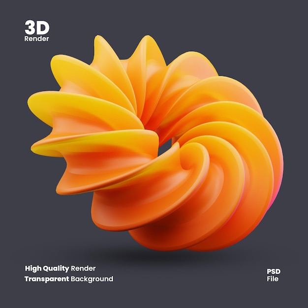 Modernes 3D-Rendering mit flüssigem Kreis
