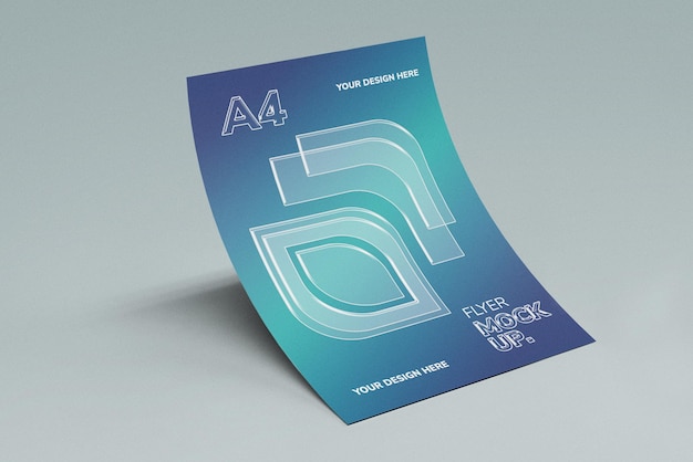 Modernes A4-Flyer-Mockup mit Gradient-Stil