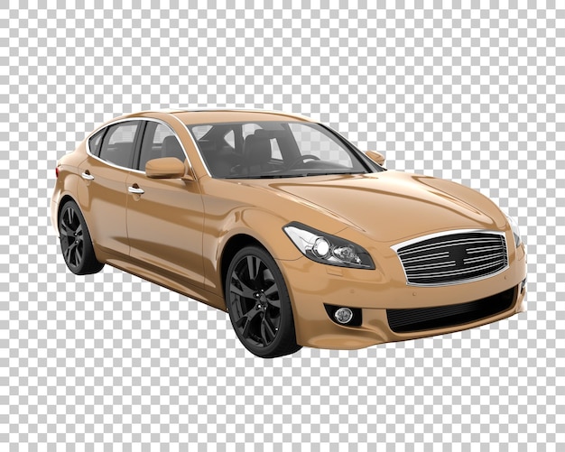 Modernes auto auf transparentem hintergrund. 3d-rendering - abbildung