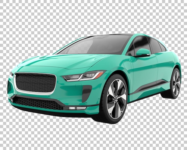 Modernes Auto auf transparentem Hintergrund. 3D-Rendering - Abbildung