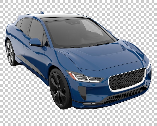 Modernes Auto auf transparentem Hintergrund. 3D-Rendering - Abbildung