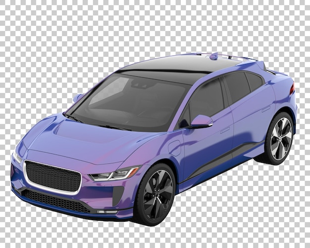 Modernes Auto auf transparentem Hintergrund. 3D-Rendering - Abbildung